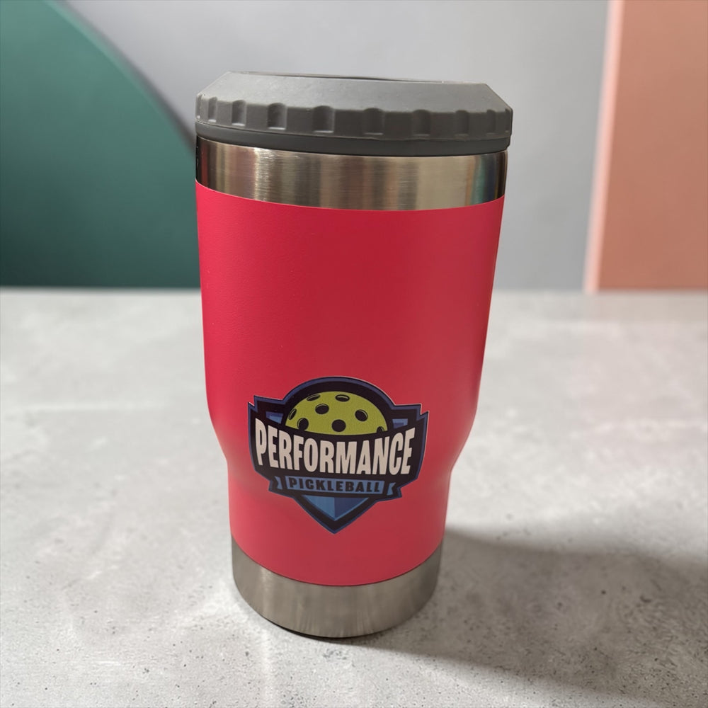 Performance Pickleball Universal Drink Cooler – Can, Bottle & Tumbler (Built-In Bottle Opener) — Detail View