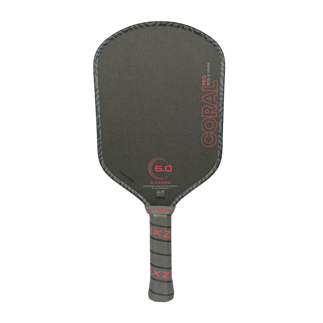 Six Zero Coral Pro 16mm Elongated UPA Pickleball Paddle