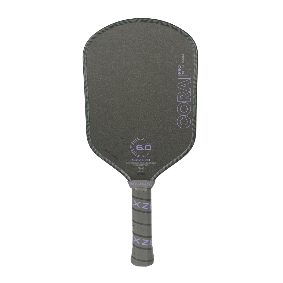 Six Zero Coral Pro 16mm Elongated UPA Pickleball Paddle
