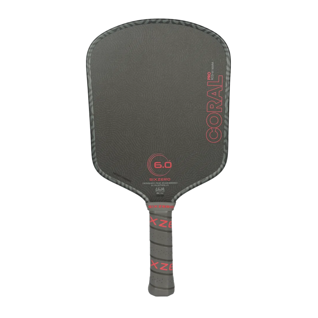 Six Zero Coral Pro 16mm Widebody UPA Pickleball Paddle