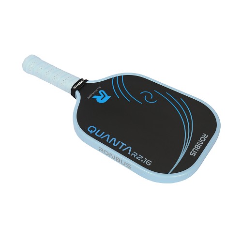 Pickleball paddle with Ronbus Quanta branding on a white background