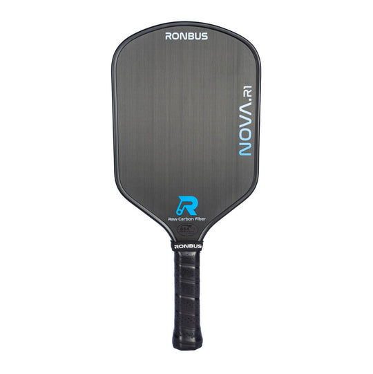 Ronbus R1 Nova 16mm raw carbon hybrid pickleball paddle front view