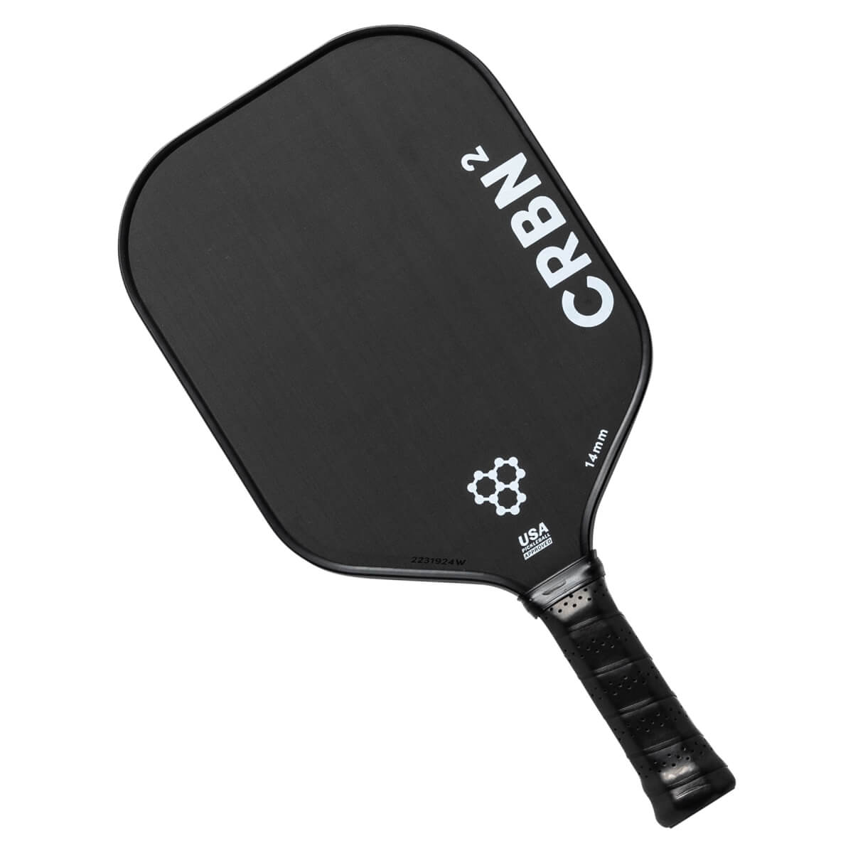 “CRBN² Carbon Widebody 16 mm pickleball paddle — raw T700 carbon face (Black/White)” (swap to 14 mm as needed)