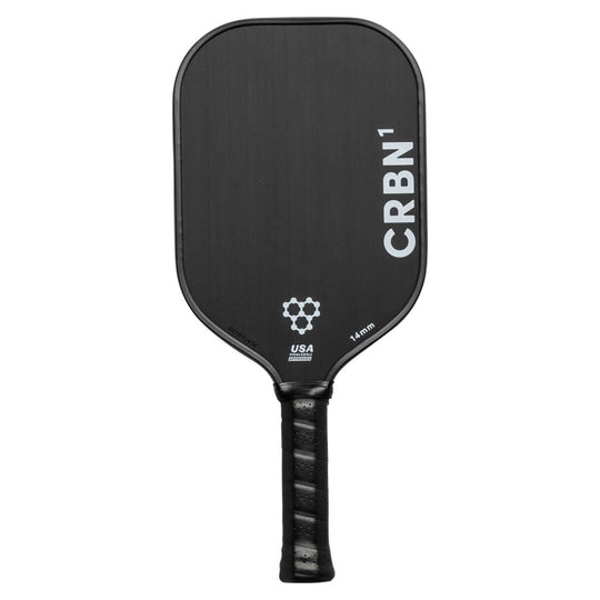 CRBN¹ 14mm elongated pickleball paddle — raw T700 carbon face