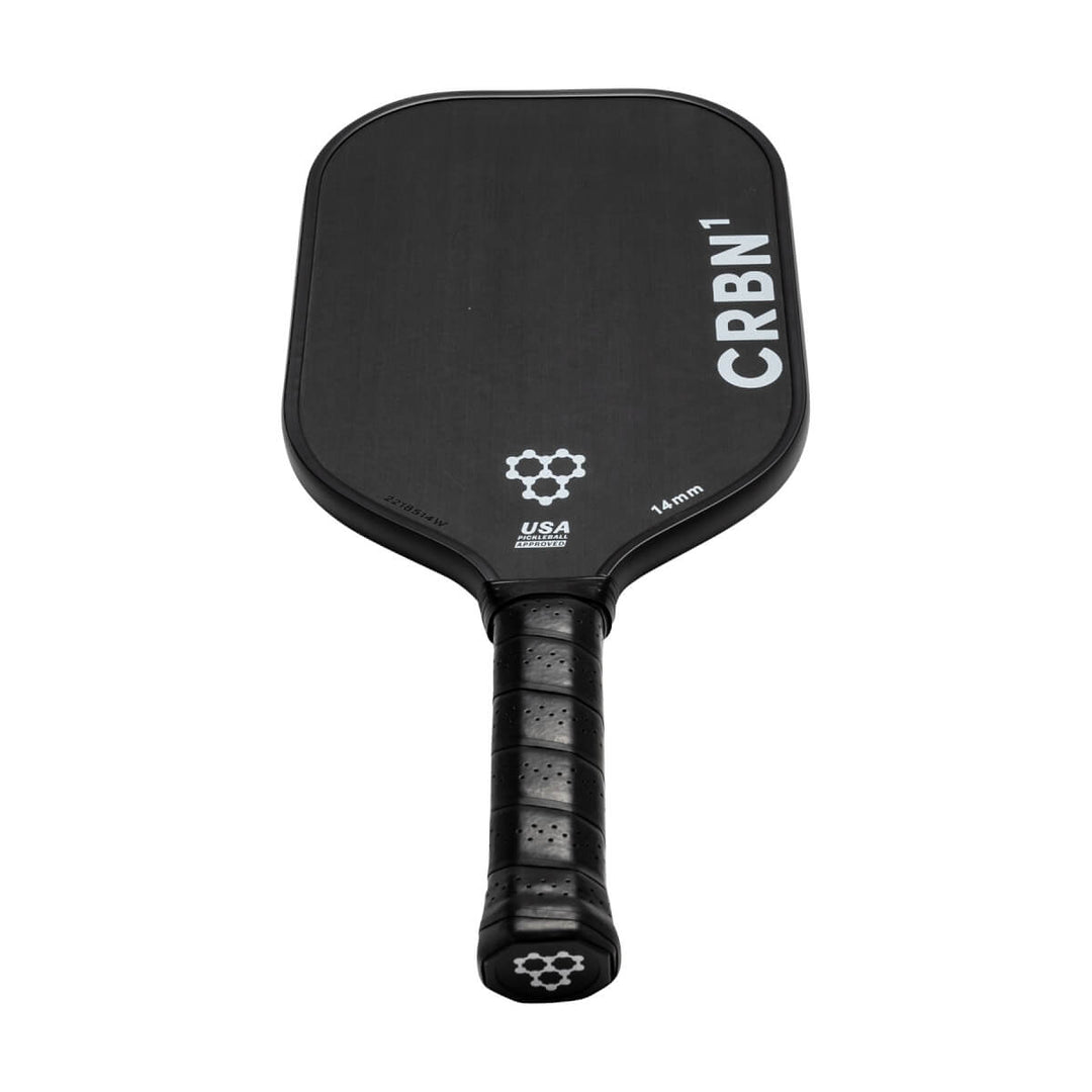 CRBN¹ 14mm elongated pickleball paddle — raw T700 carbon face
