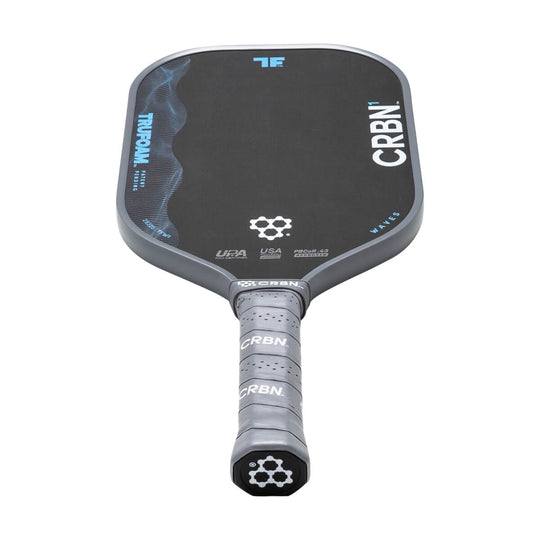 Pickleball paddle with CRBN branding on a white background