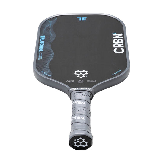 Pickleball paddle with CRBN branding on a white background
