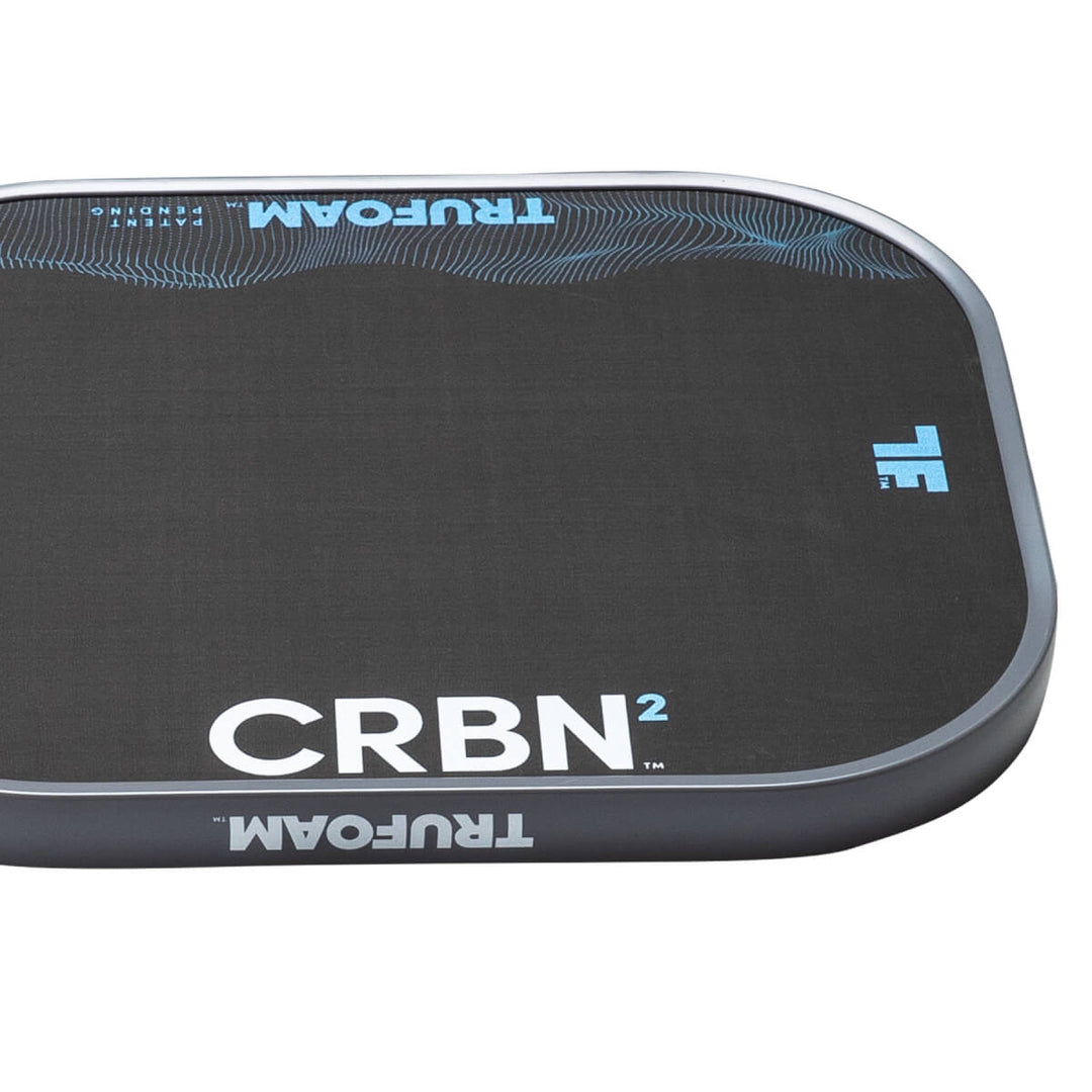 Black cushion with 'CRBN2' and 'TRUFOAM' branding on a white background