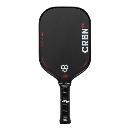 “CRBN¹ X 16mm Power elongated pickleball paddle with raw T700 carbon face (black)”