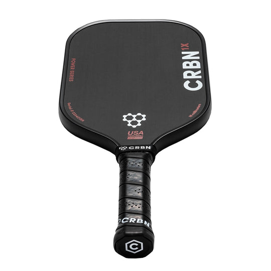 “CRBN¹ X 16mm Power elongated pickleball paddle with raw T700 carbon face (black)”