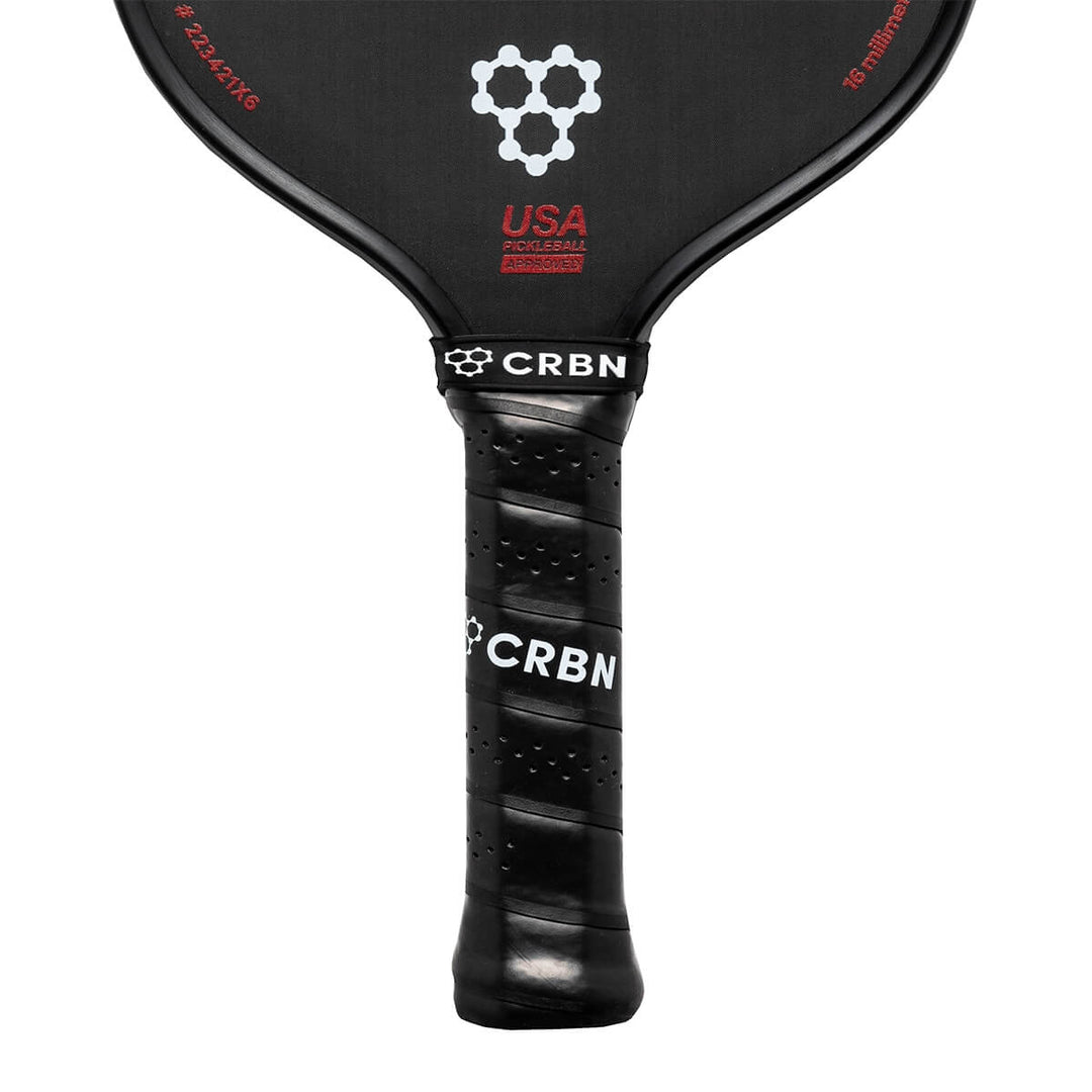 “CRBN¹ X 16mm Power elongated pickleball paddle with raw T700 carbon face (black)”
