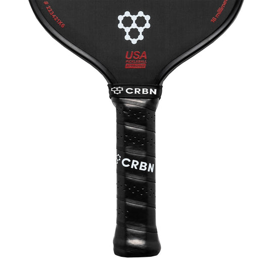“CRBN¹ X 16mm Power elongated pickleball paddle with raw T700 carbon face (black)”