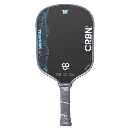 Pickleball paddle with CRBN branding on a white background