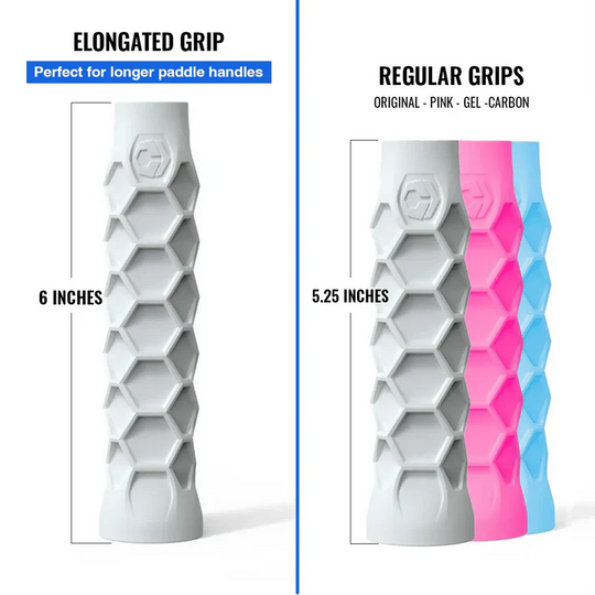 Hesacore Pickleball Grip Regular Soft Feel Elongated 6 Inches — Detail View