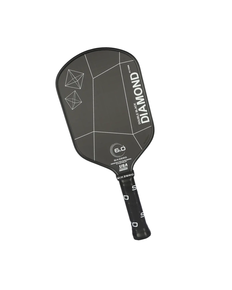 Six Zero Double Black Diamond Elongated Control 15mm Pickleball Paddle