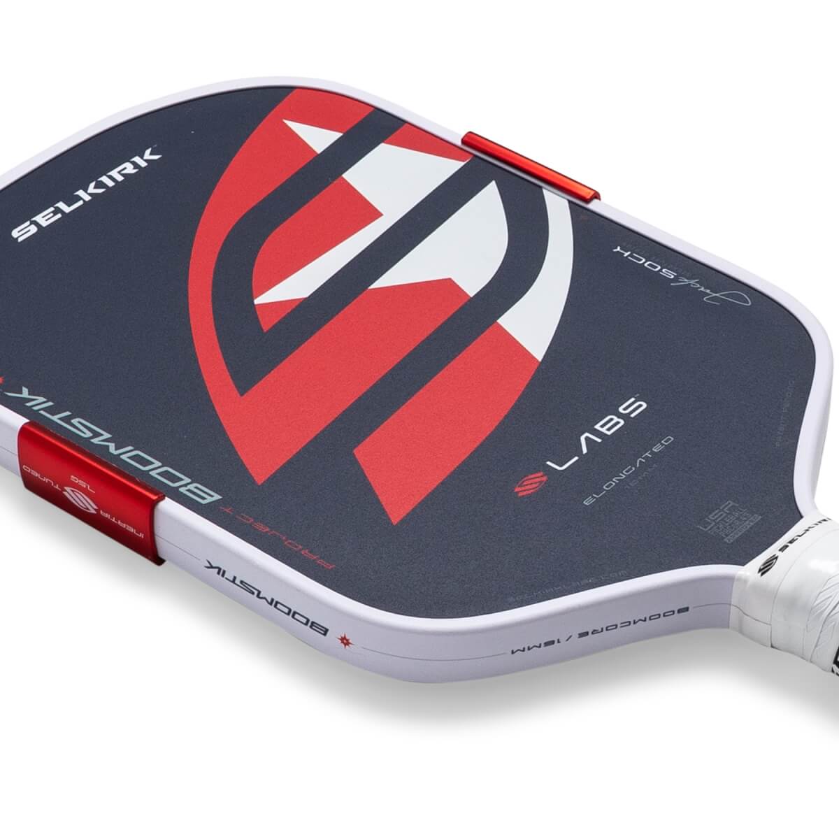 Selkirk LABS Boomstik 16mm carbon fiber pickleball paddle – elongated shape front view