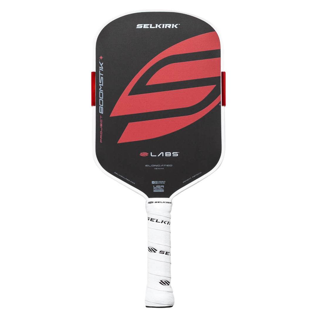 Selkirk LABS Boomstik Jack Sock Signature 16mm Elongated pickleball paddle – upright view
