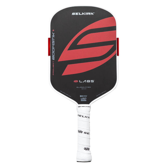 Selkirk LABS Boomstik Jack Sock Signature 16mm Elongated pickleball paddle – upright view