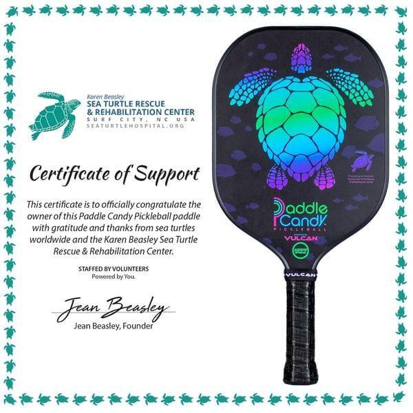 Vulcan Paddle Candy Sea Turtle Pickleball Paddle - Pickleball Paddle Shop